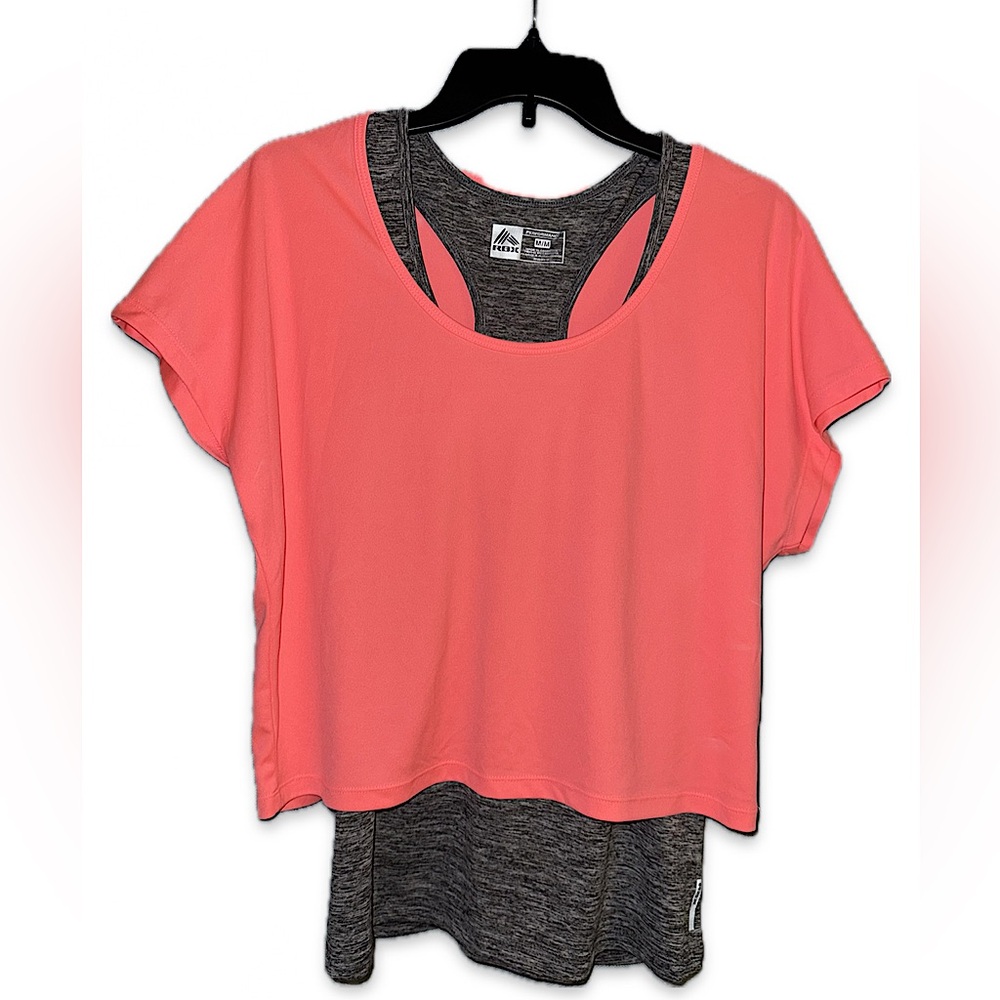 Like new RBX Performance Layered Crop Tee & tank Sz Med
